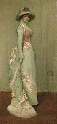James Abbot McNeill Whistler Nocturne in Rosa und Grau painting